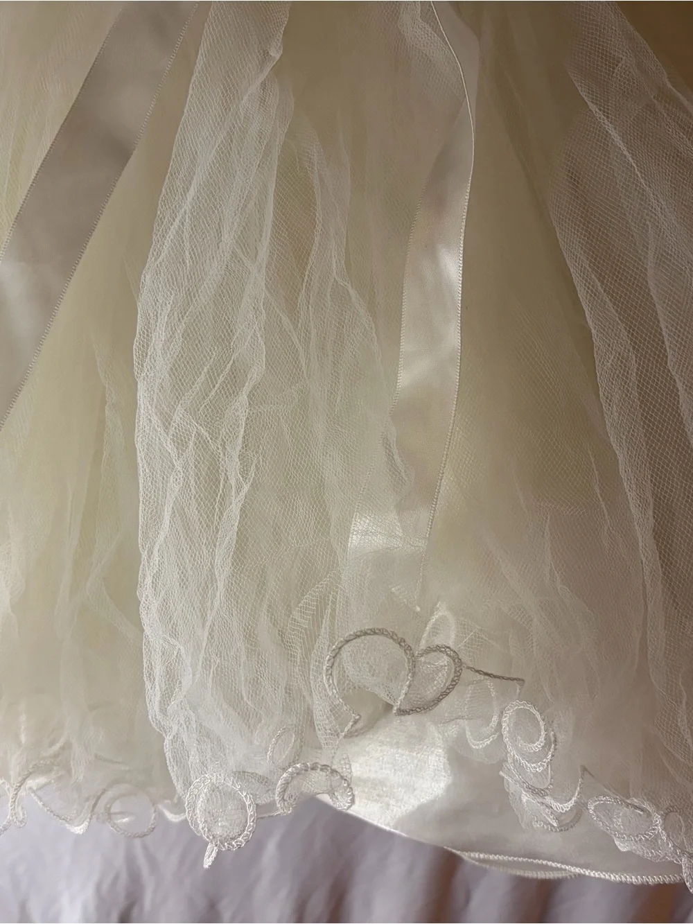 Vintage Baby Baptism Christening Dress Ivory Lace Tulle Size 2 NWOT